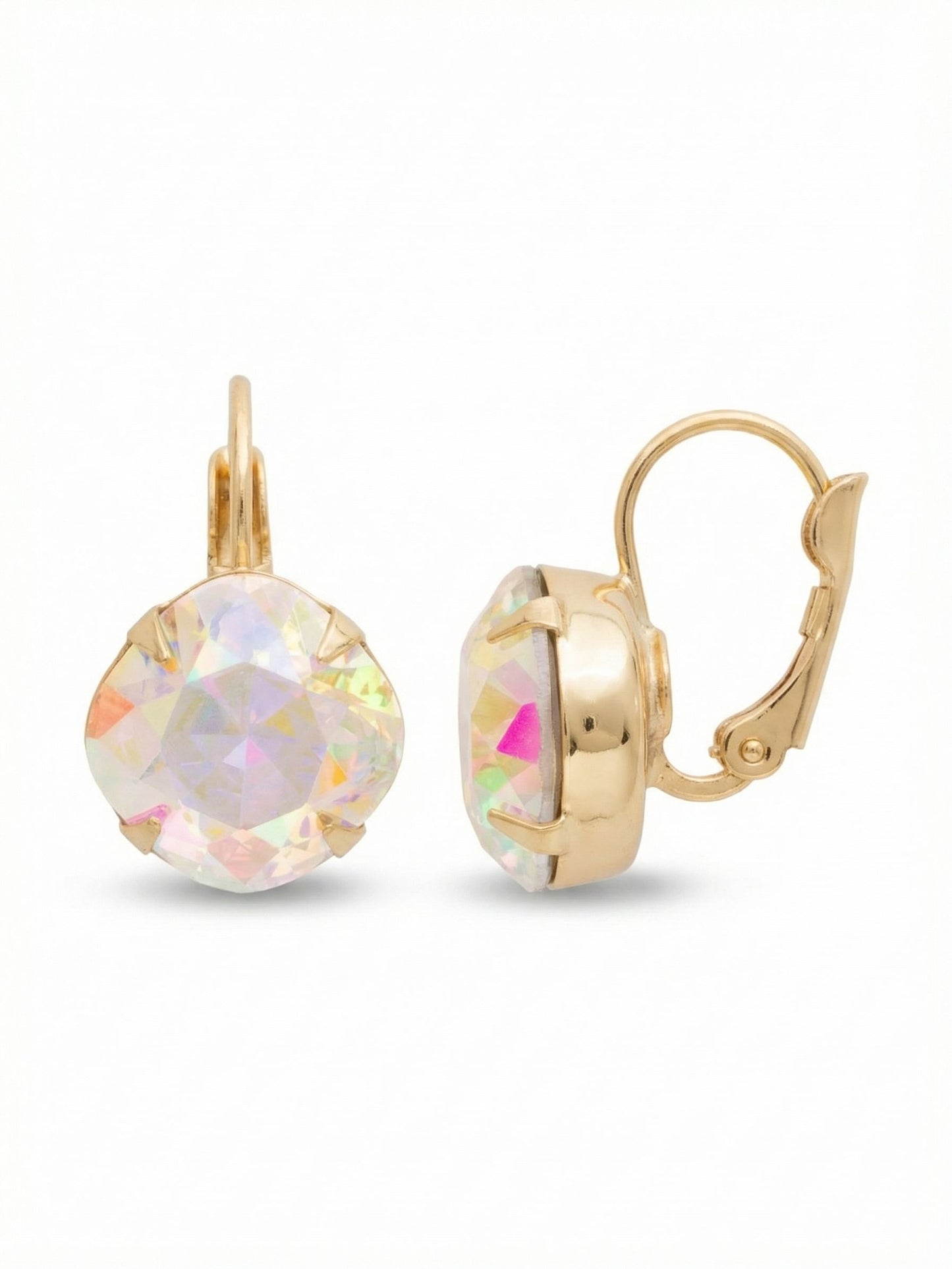 Sorrelli Crystal Aurora Borealis Cushion Cut French Wire Earrings - Sorrelli Essentials