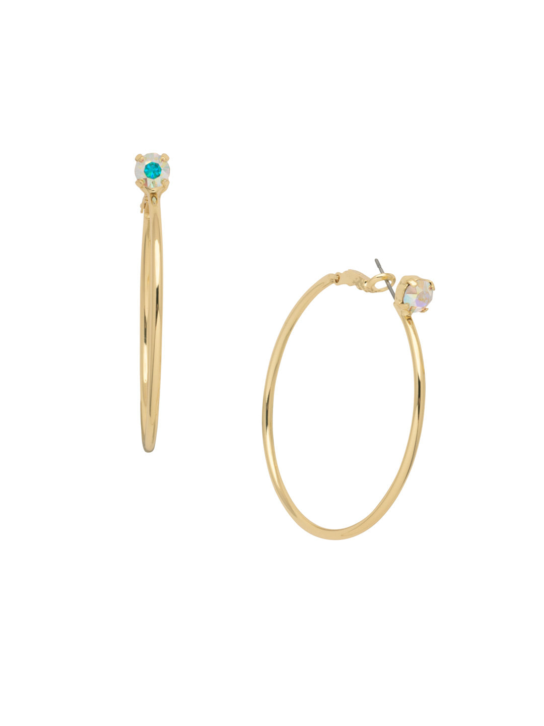 Sorrelli Crystal Aurora Borealis Serafina Hoop Earrings