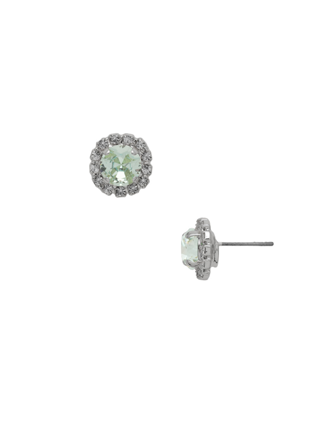 Sorrelli Aquamarine Haute Halo Stud Earring