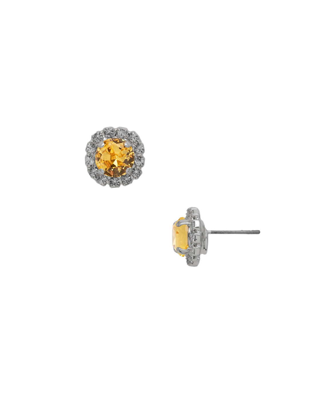 Sorrelli Light Topaz Haute Halo Stud Earring