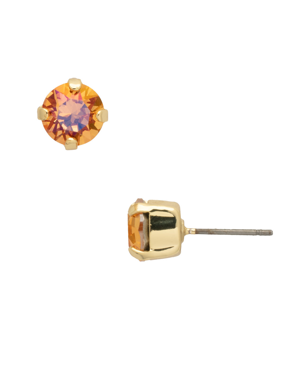 Sorrelli Light Peach Brandy Simple Stud Earrings