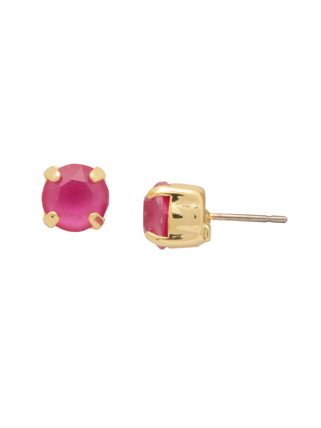 Sorrelli Peony Pink Lacquer Simple Stud Earrings