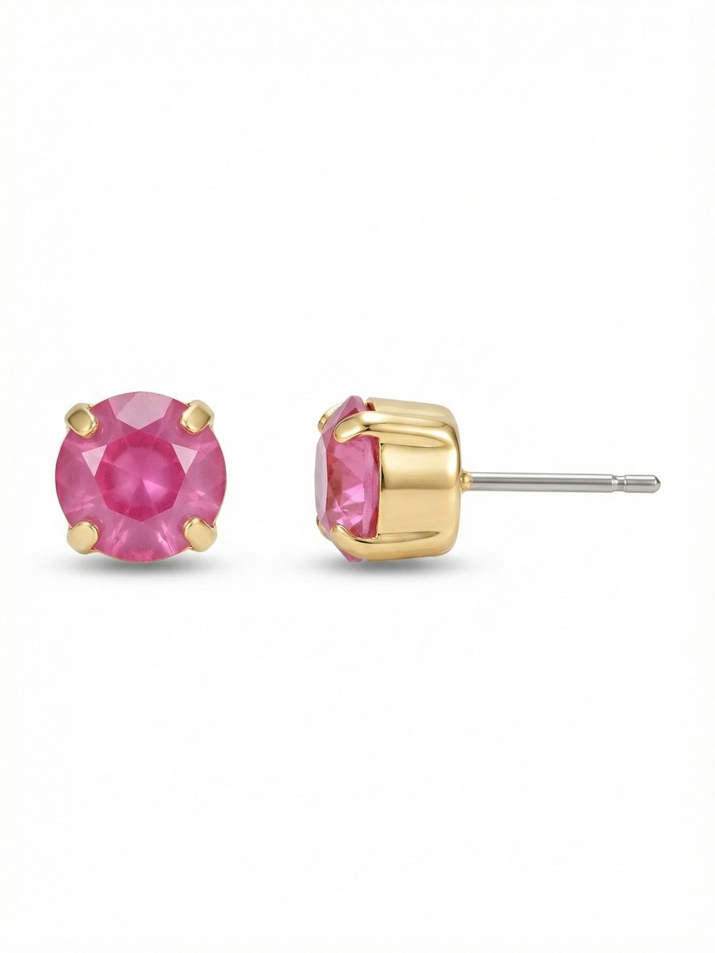 Sorrelli Peony Pink Lacquer Simple Stud Earrings