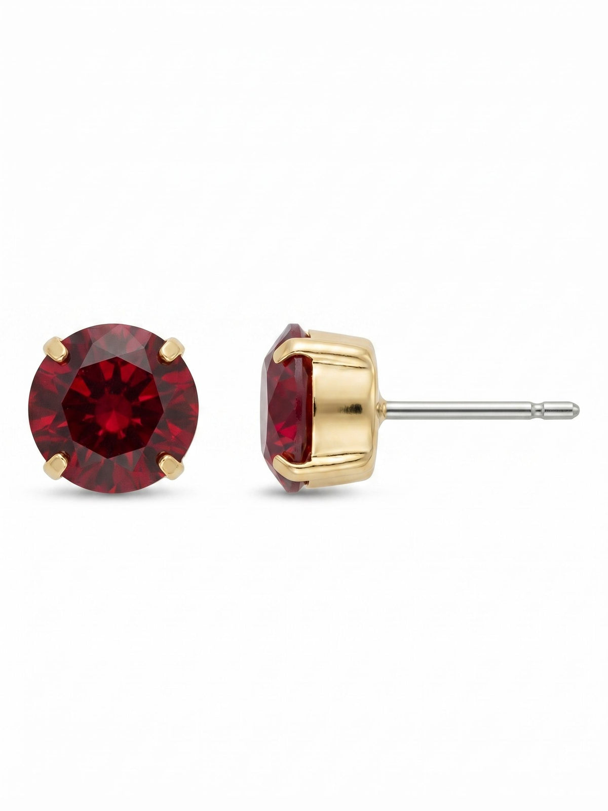 Sorrelli Red Siam Simple Stud Earrings