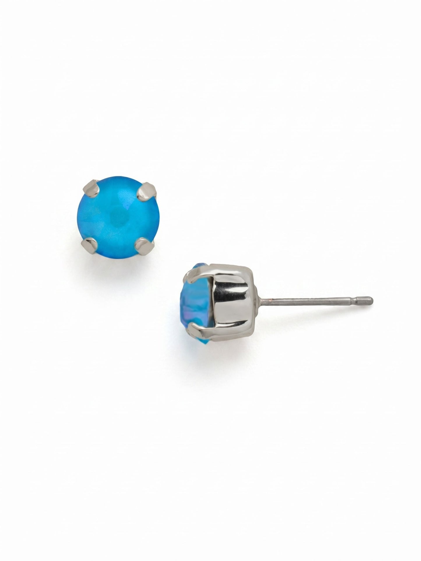 Sorrelli Electric Blue Shiny Simple Stud Earrings