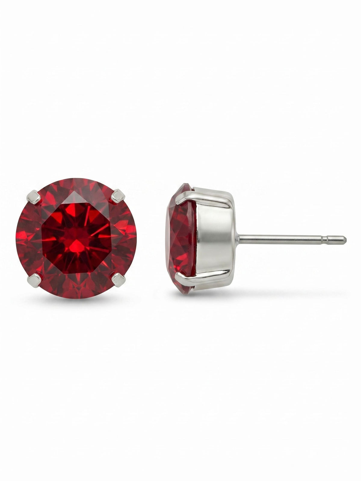 Sorrelli Red Siam Simple Stud Earrings
