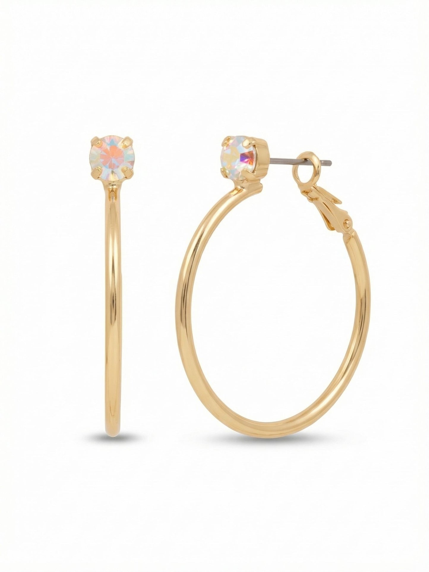Sorrelli Crystal Aurora Borealis Mini Serafina Hoop Earrings