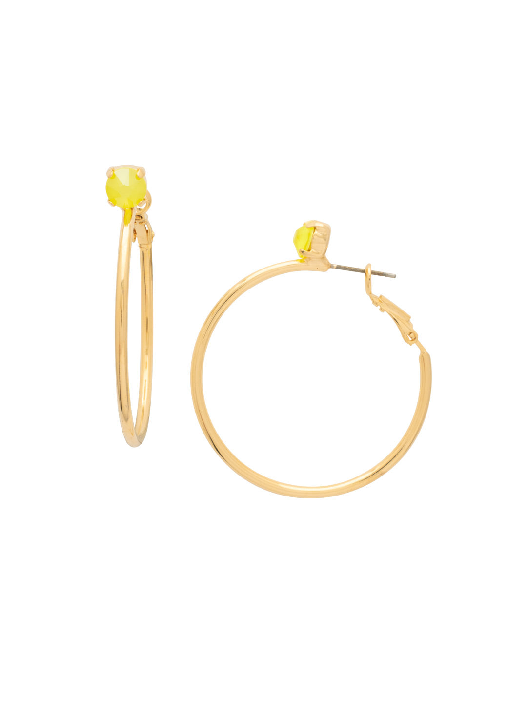 Sorrelli Electric Yellow Mini Serafina Hoop Earrings