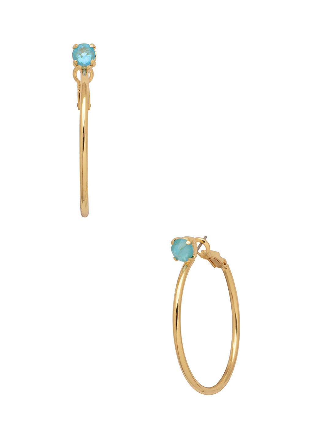 Sorrelli Summer Blue Delite Mini Serafina Hoop Earrings