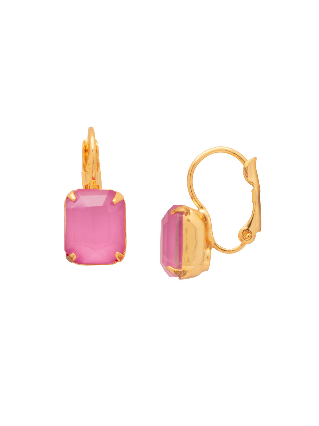 Sorrelli Peony Pink Lacquer Octavia Dangle Earrings