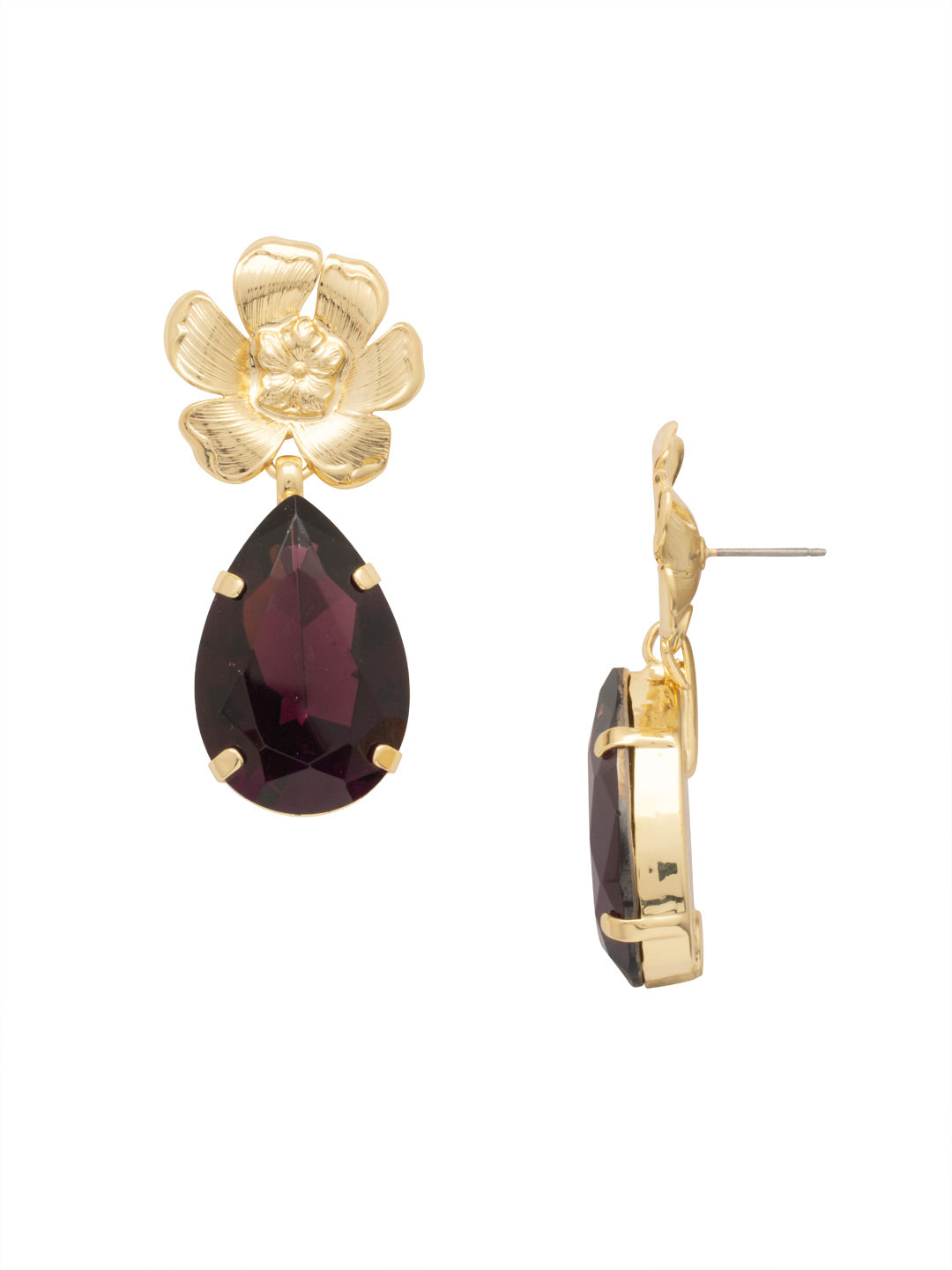 Sorrelli Merlot Fleur Statement Earrings