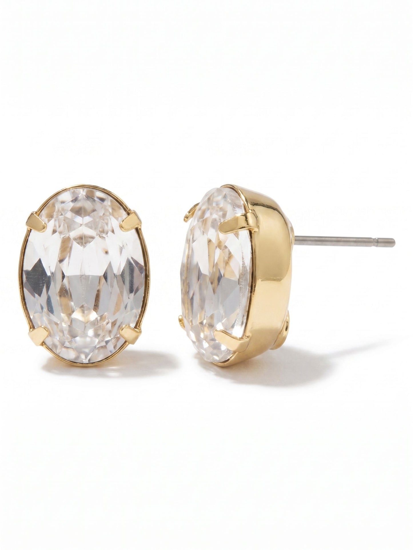 Sorrelli Crystal Oval Cut Stud Earrings