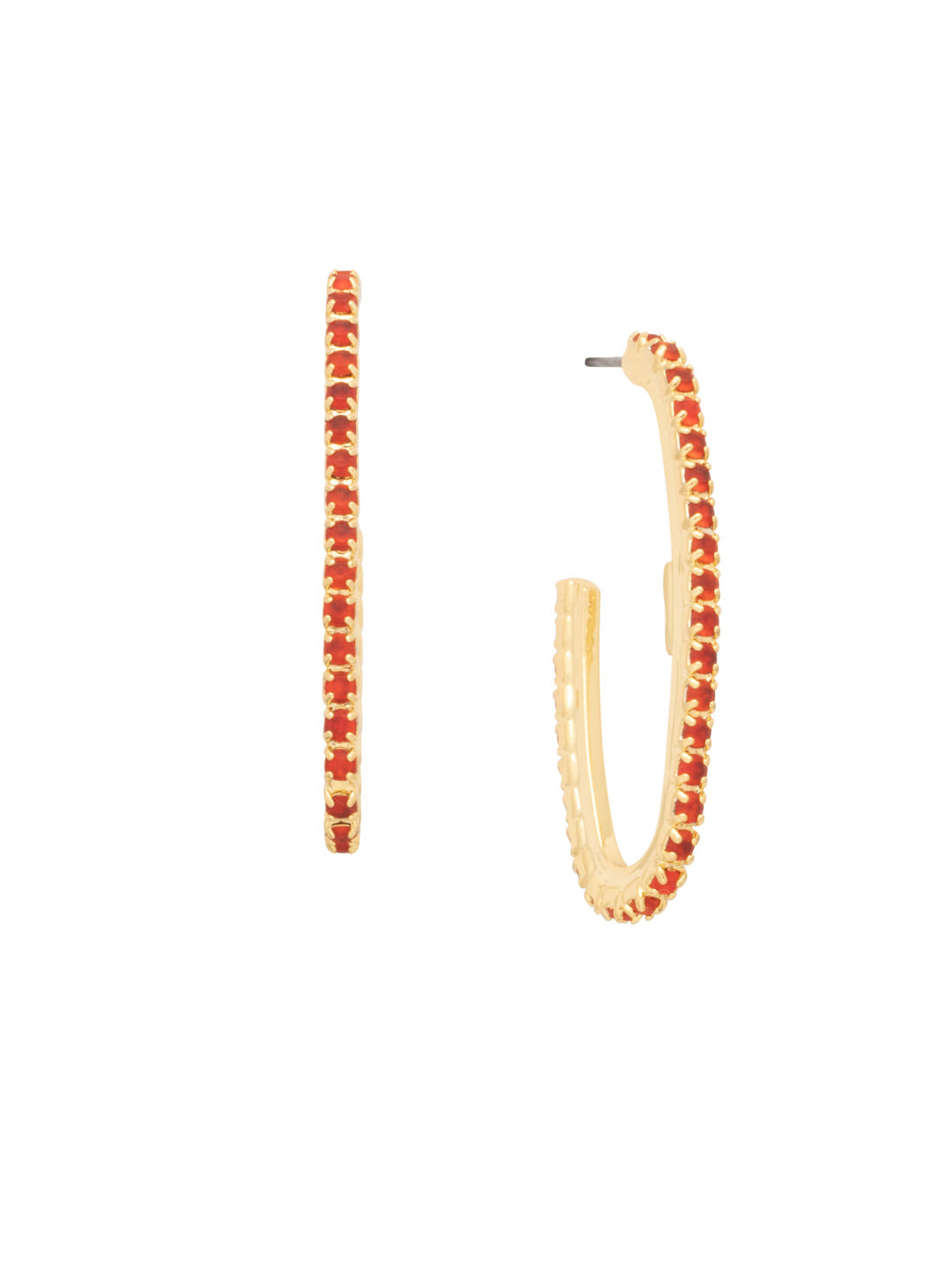 Sorrelli Fireside Shay Rhinestone Hoop Earrings