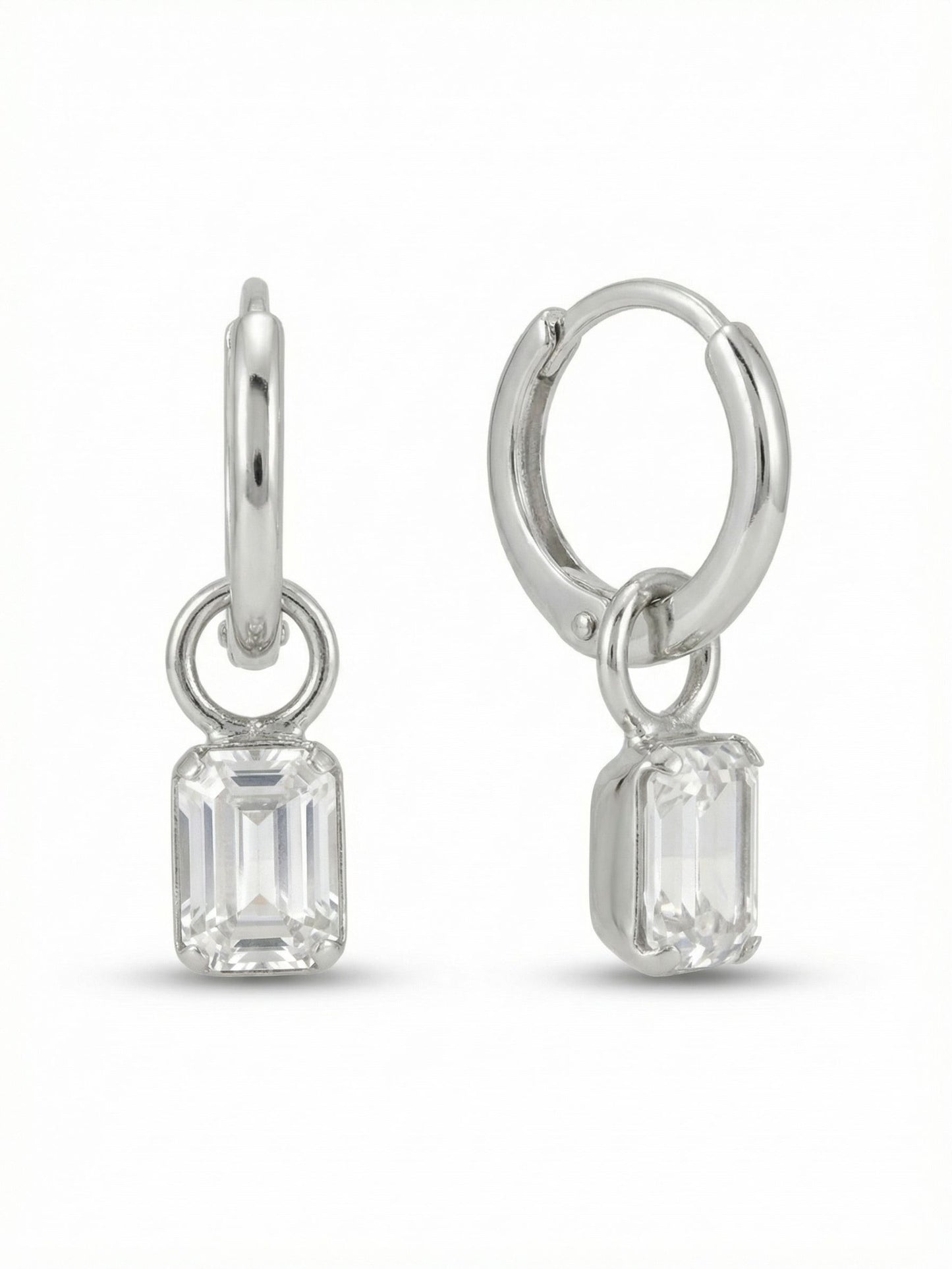 Sorrelli Crystal Mini Emerald Huggie Hoop Earrings