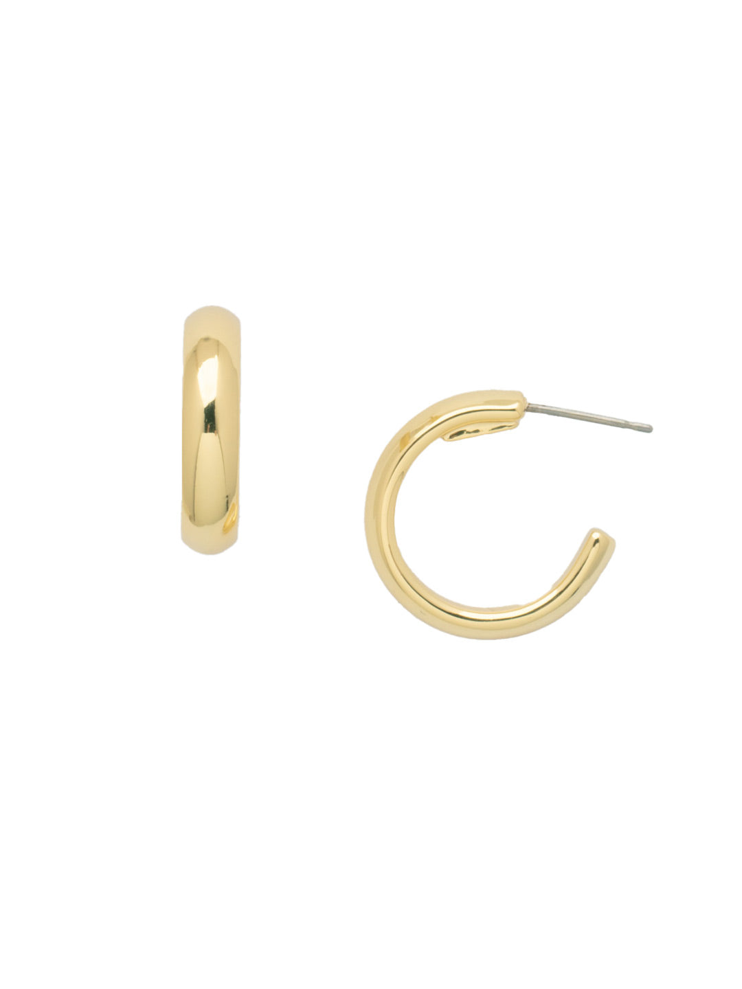 Sorrelli Bare Metallic Domed Hoop Earrings