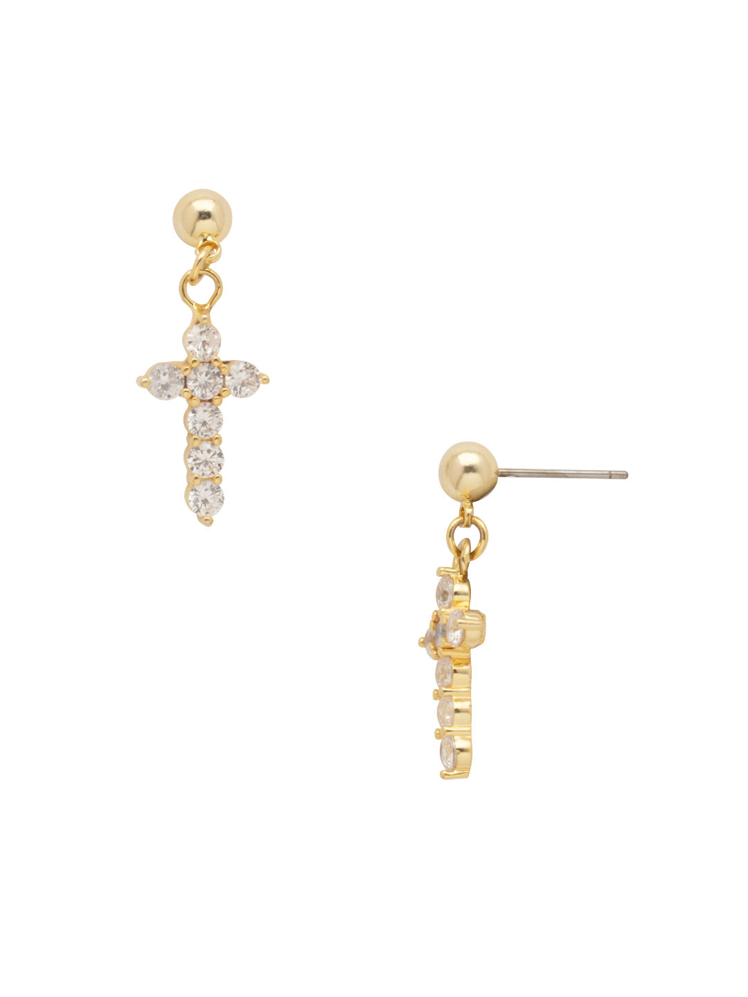 Sorrelli Crystal Crystal Cross Dangle Earrings