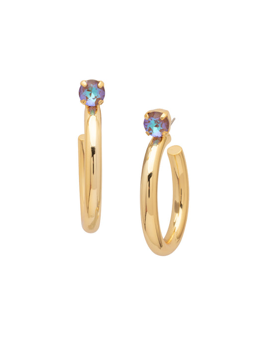 Sorrelli Cappuccino Delite Keeley Studded Hoop Earrings