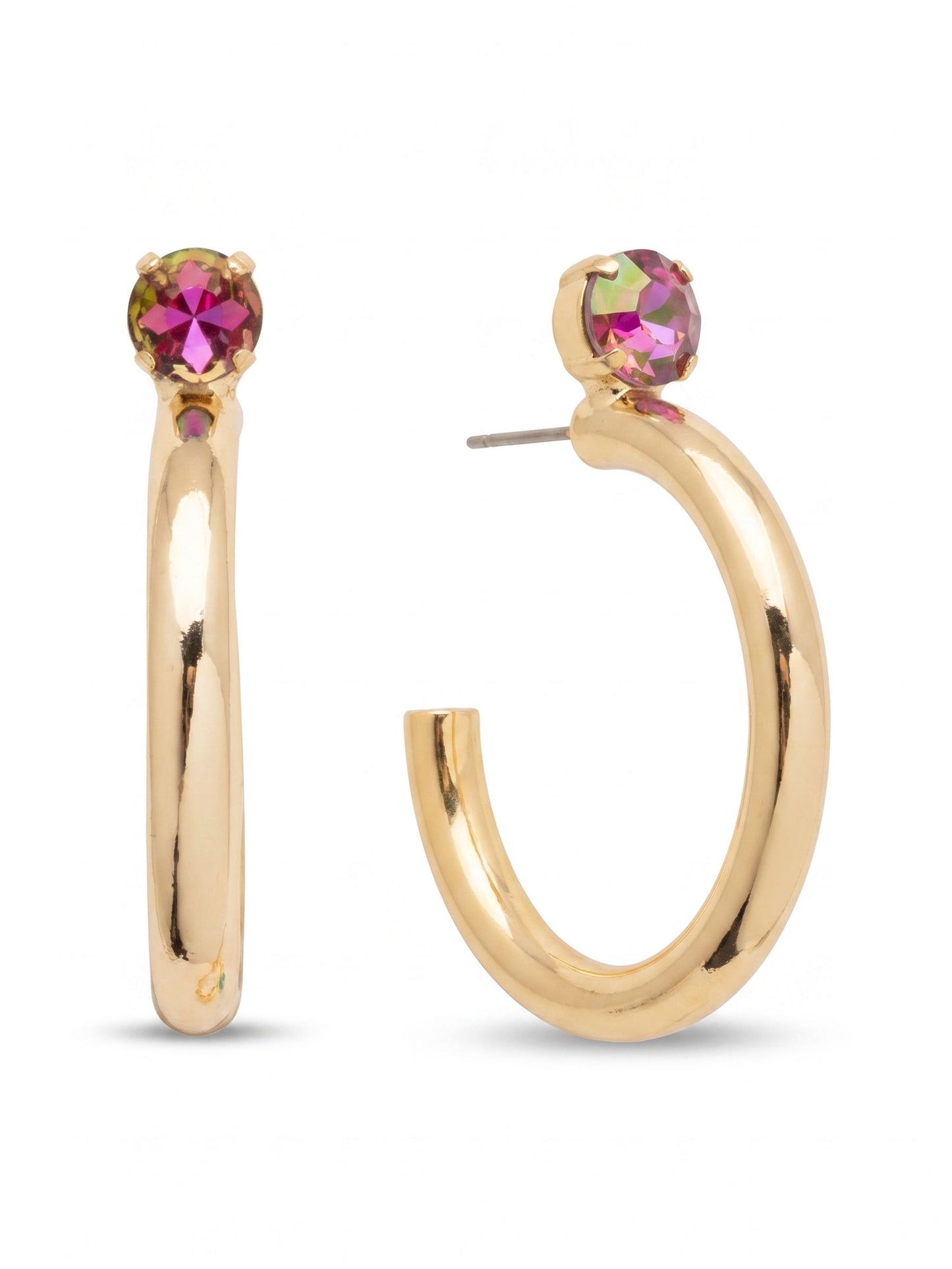 Sorrelli Heliotrope Keeley Studded Hoop Earrings