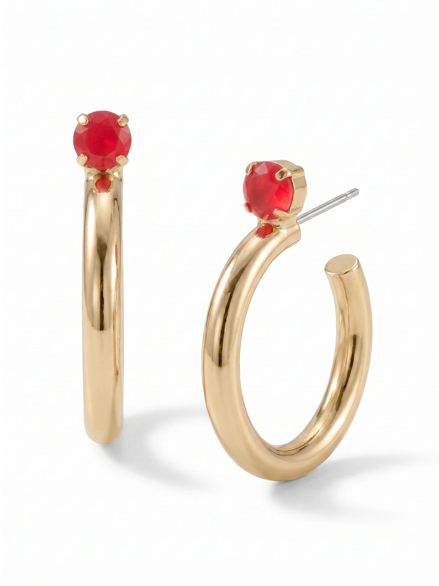 Sorrelli Red Carpet Keeley Studded Hoop Earrings