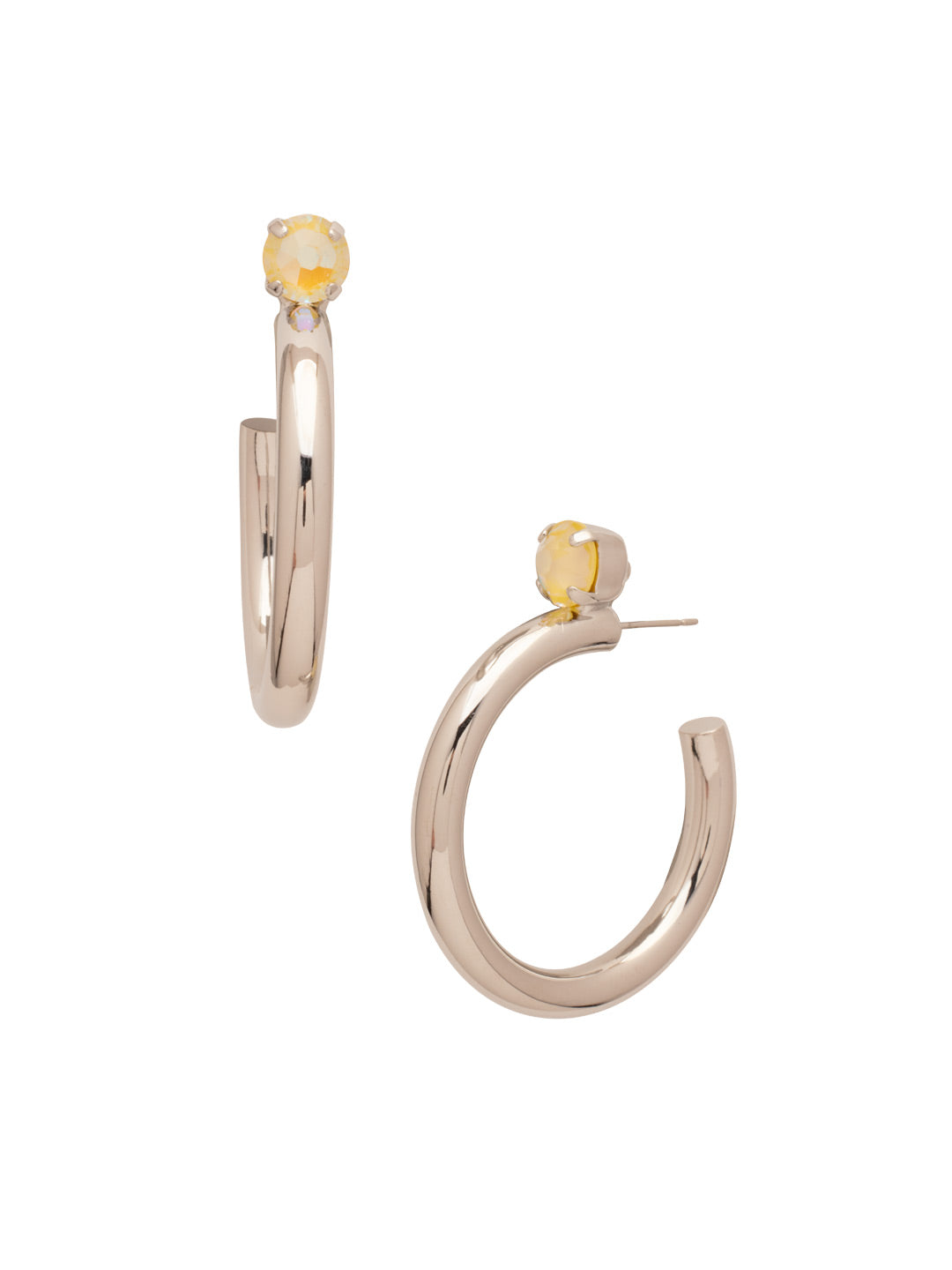 Sorrelli Light Topaz Delite Keeley Studded Hoop Earrings