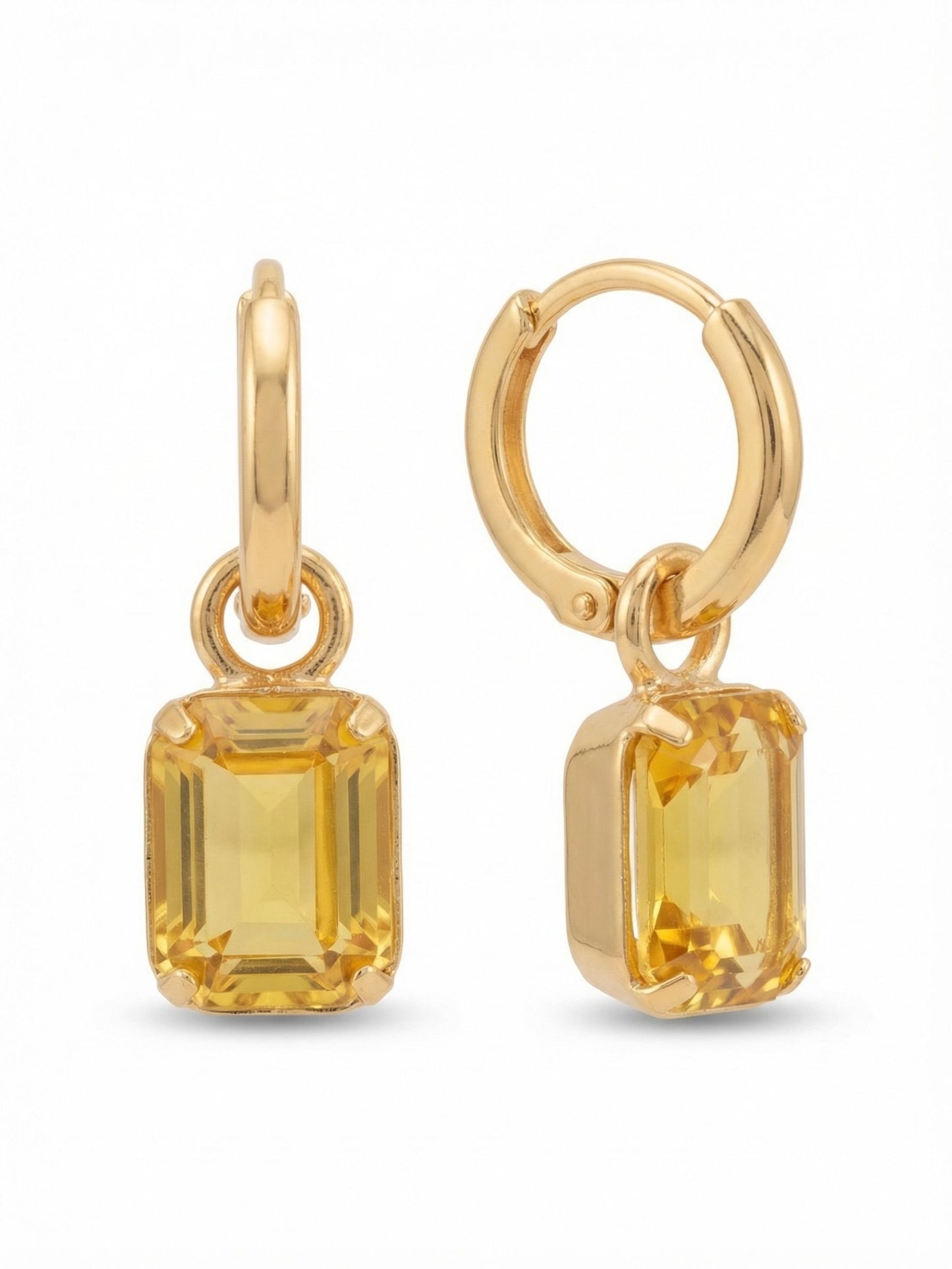 Sorrelli Light Topaz Octavia Huggie Hoop Earrings