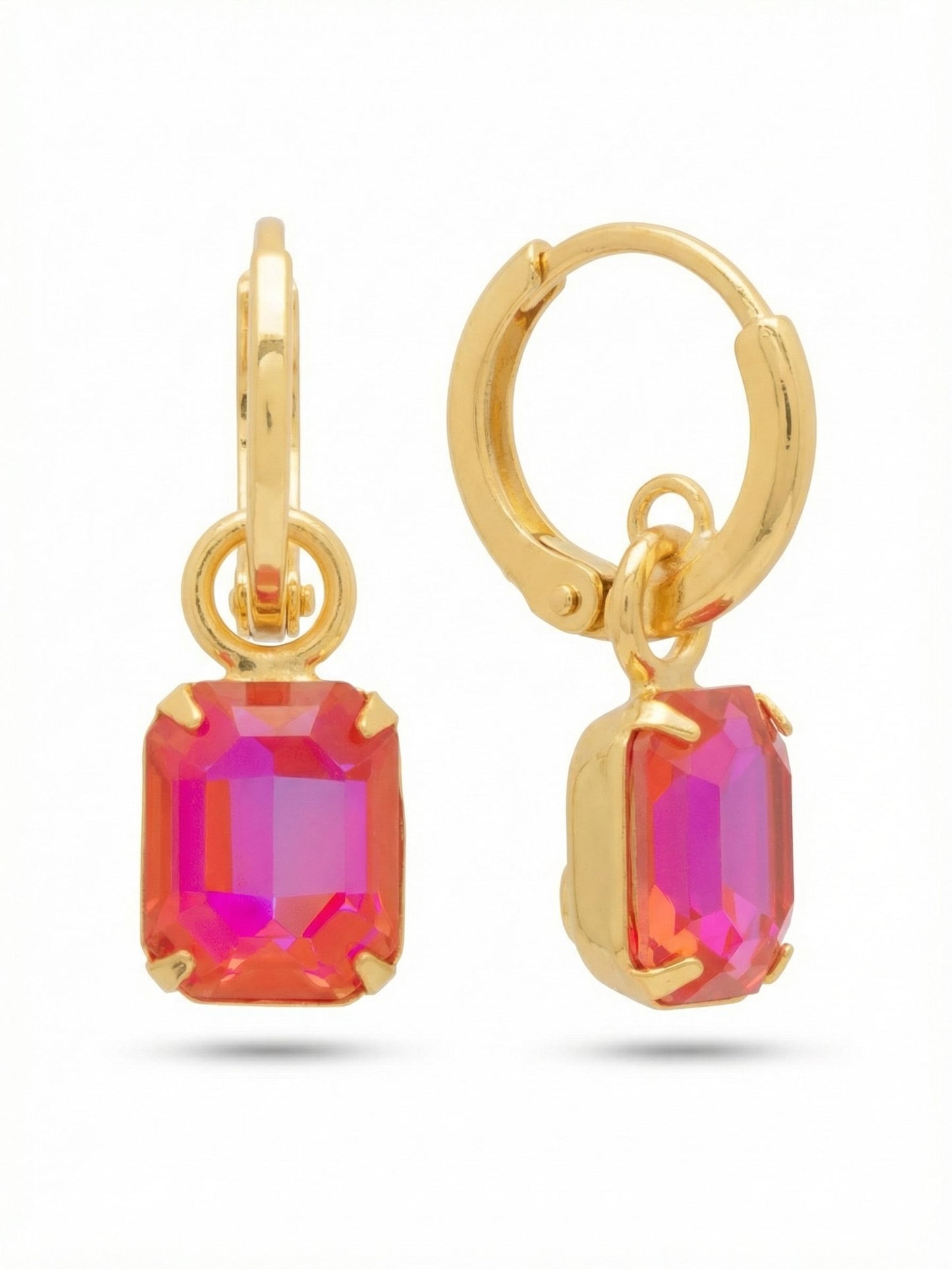 Sorrelli Royal Red Delite Octavia Huggie Hoop Earrings