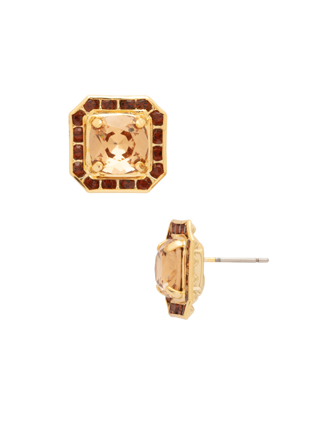 Sorrelli Honey Bourbon Autumn Stud Earrings