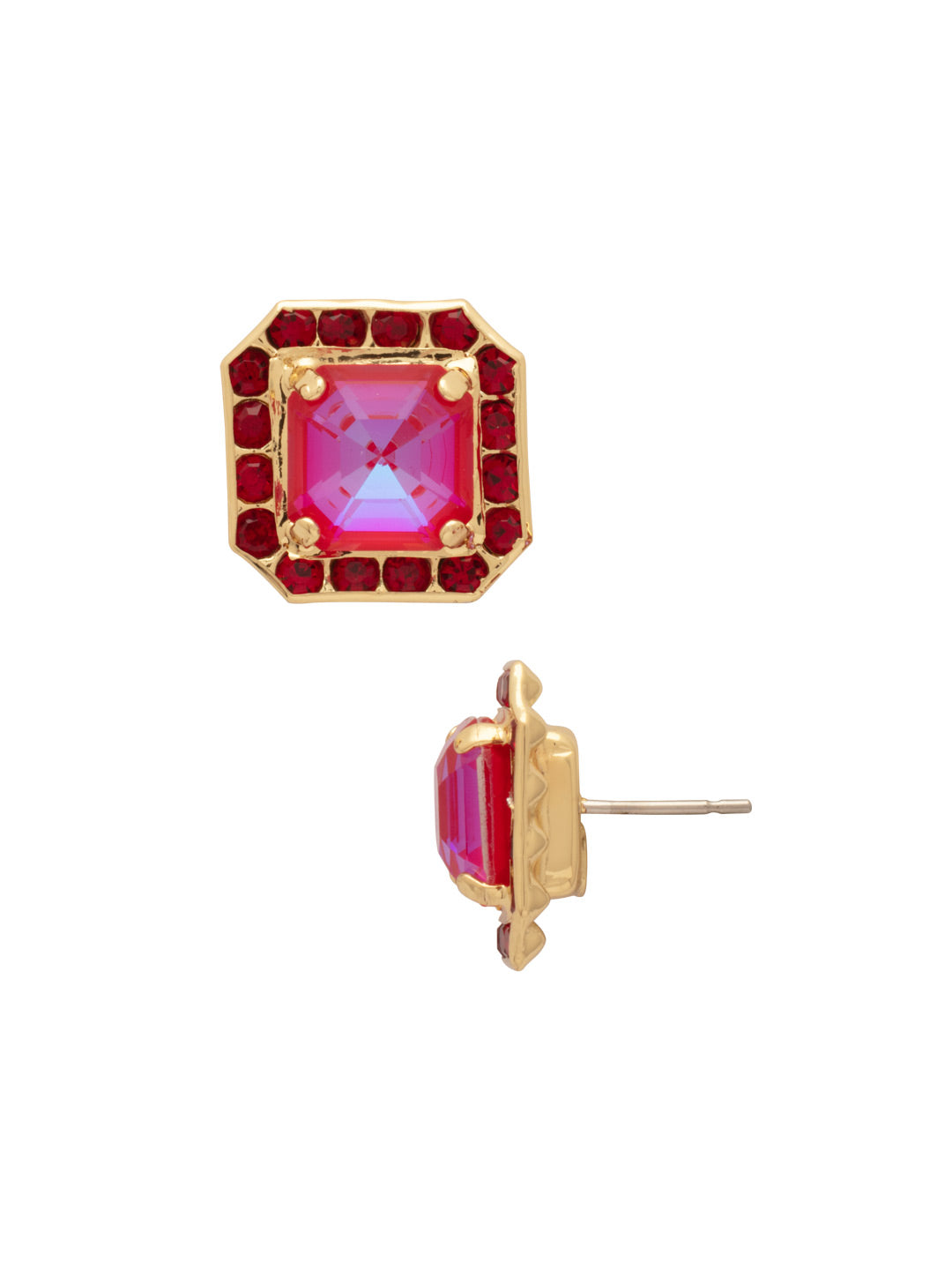 Sorrelli red velvet Autumn Stud Earrings