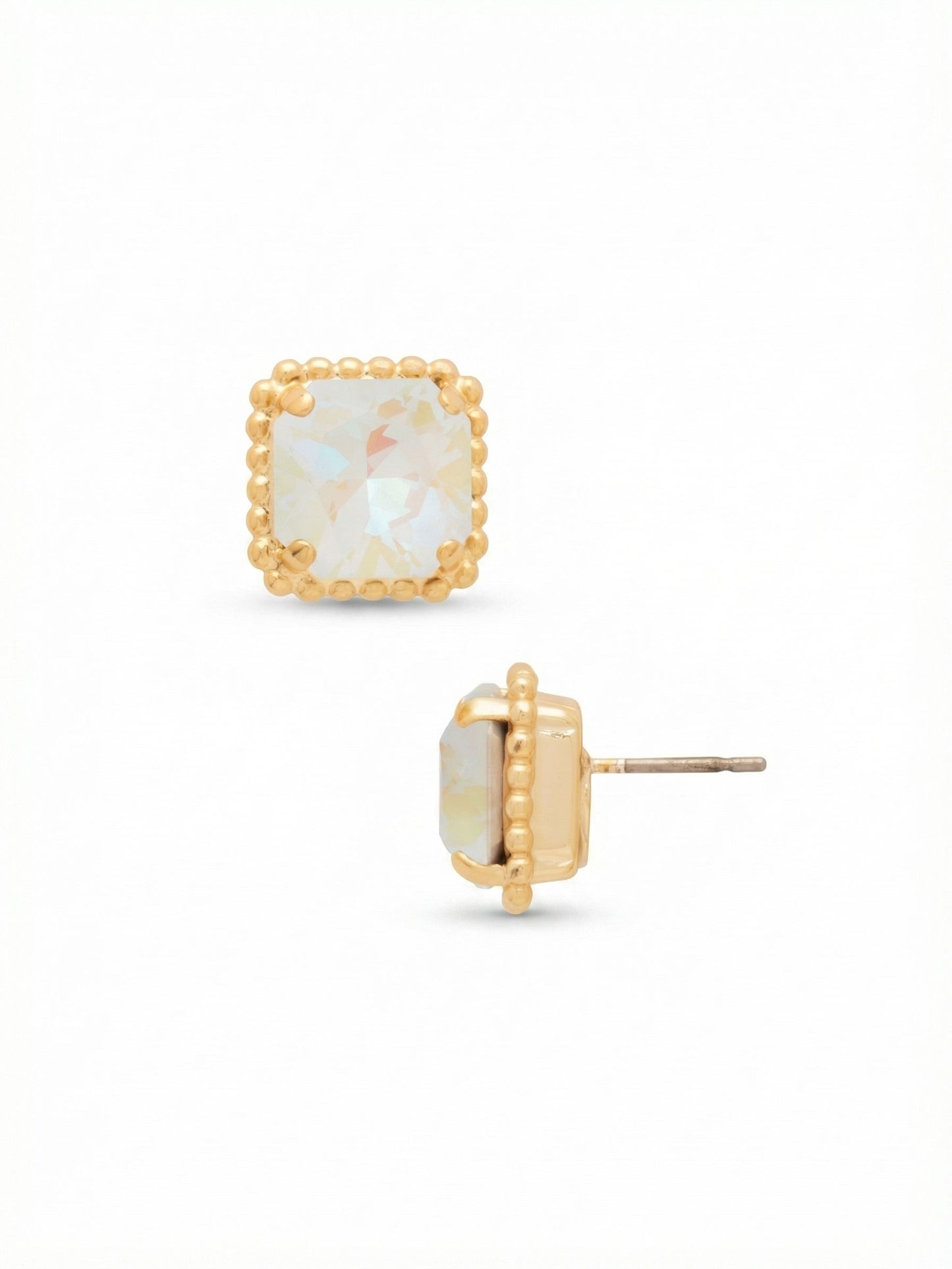 Sorrelli Ultra White Aurora Borealis Izzy Decorated Stud Earrings