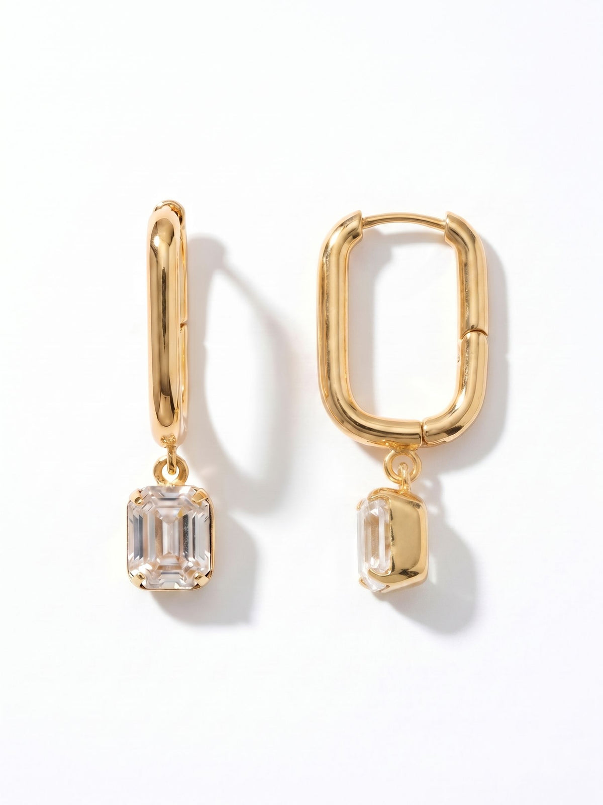 Sorrelli Crystal Octavia Rectangle Hoop Earrings