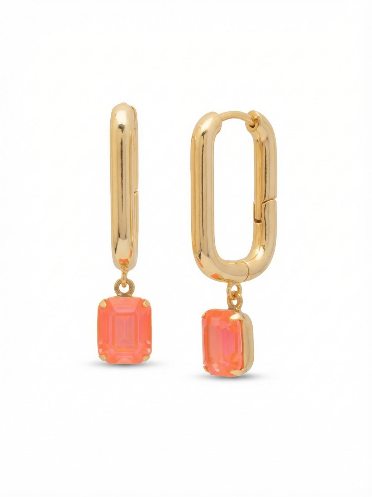 Sorrelli Electric Hyacinth Octavia Rectangle Hoop Earrings