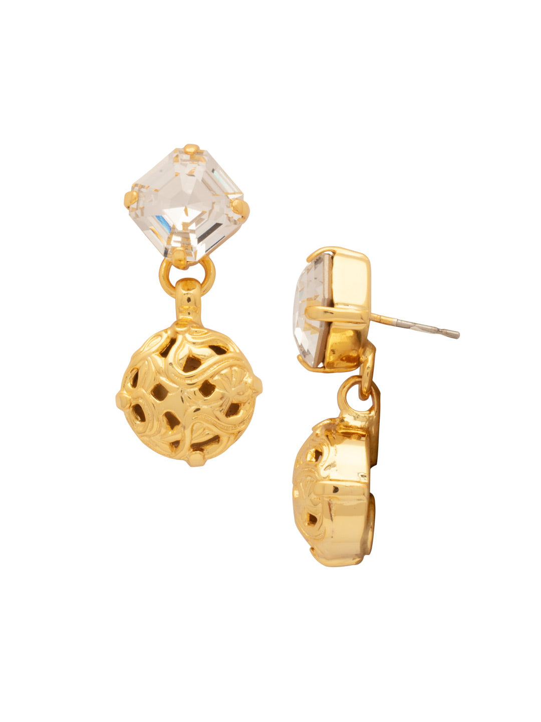 Sorrelli Crystal Clementine Square Dangle Earrings