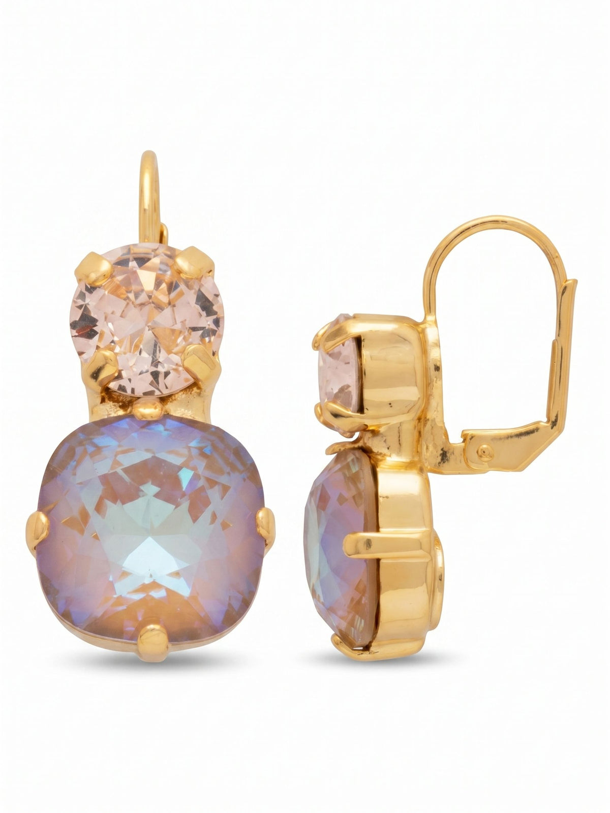 Sorrelli Chai Latte Cushion-Cut Round Dangle Earrings