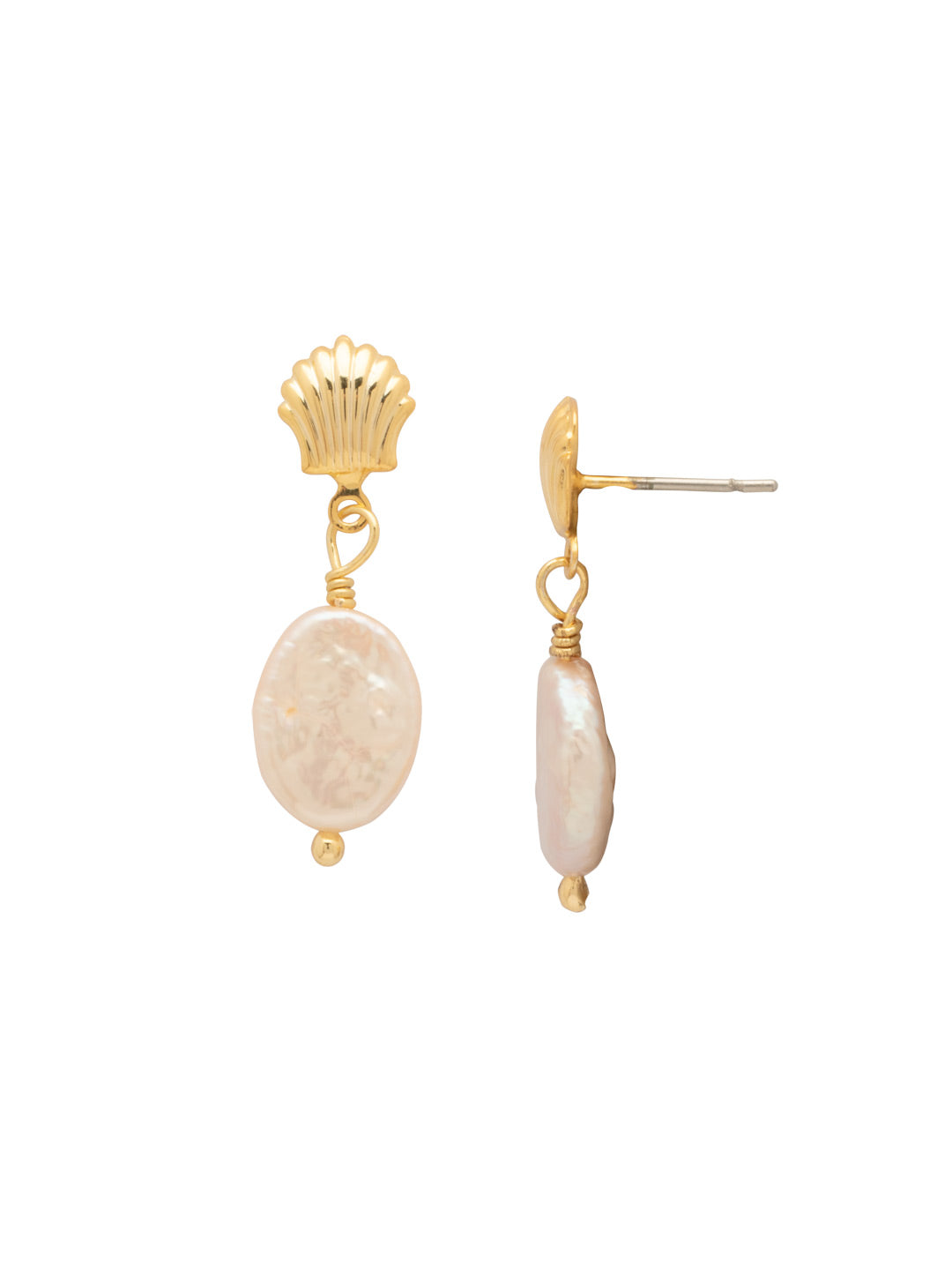 Sorrelli Coastal Dreams Seashell Pearl Dangle Earrings