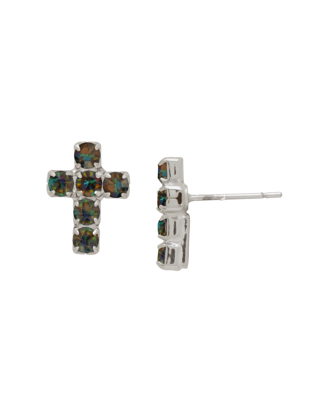 Sorrelli Volcano Carly Cross Stud Earrings