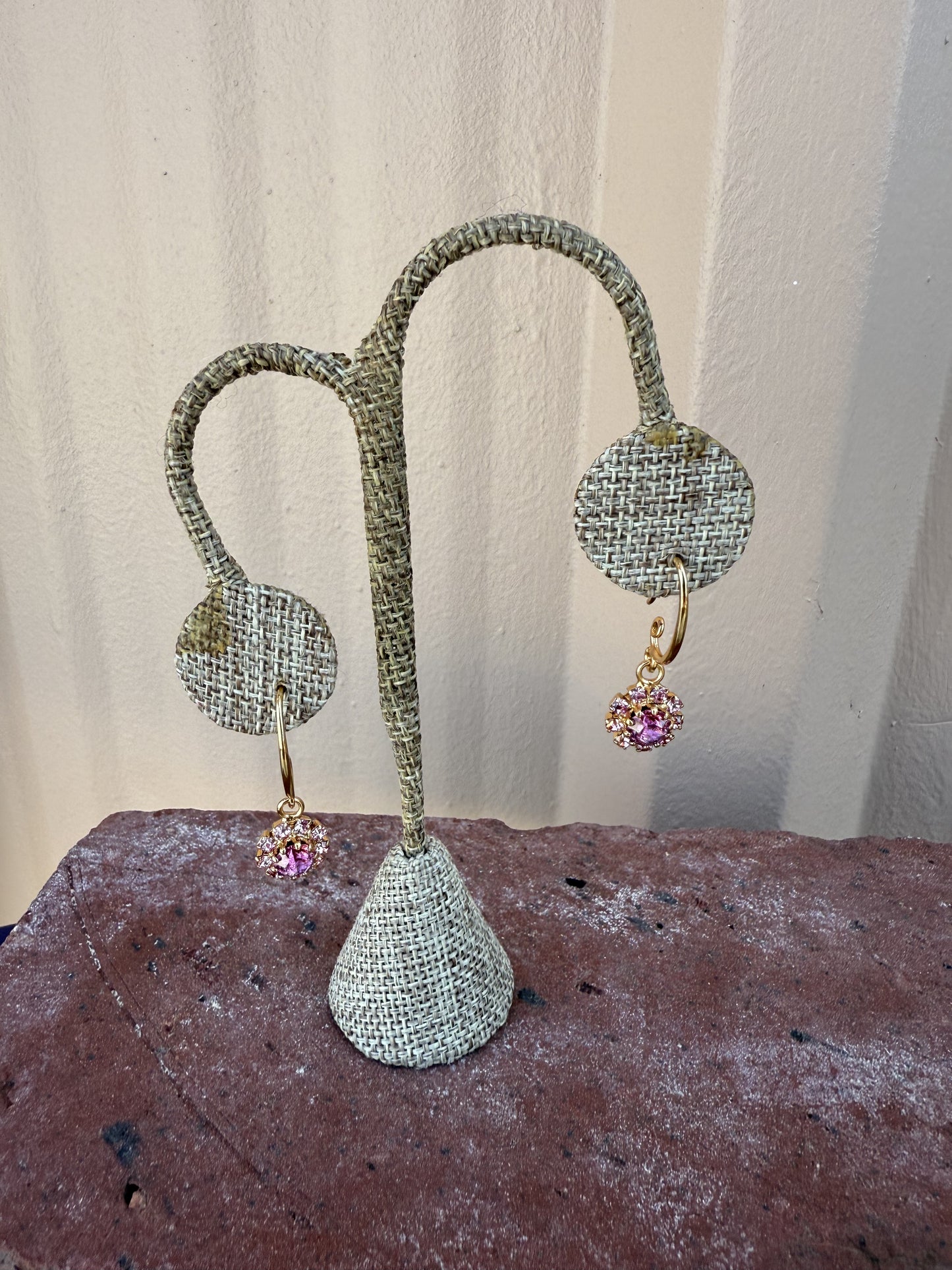 MonnaLuna Dangle Earrings-- Pink