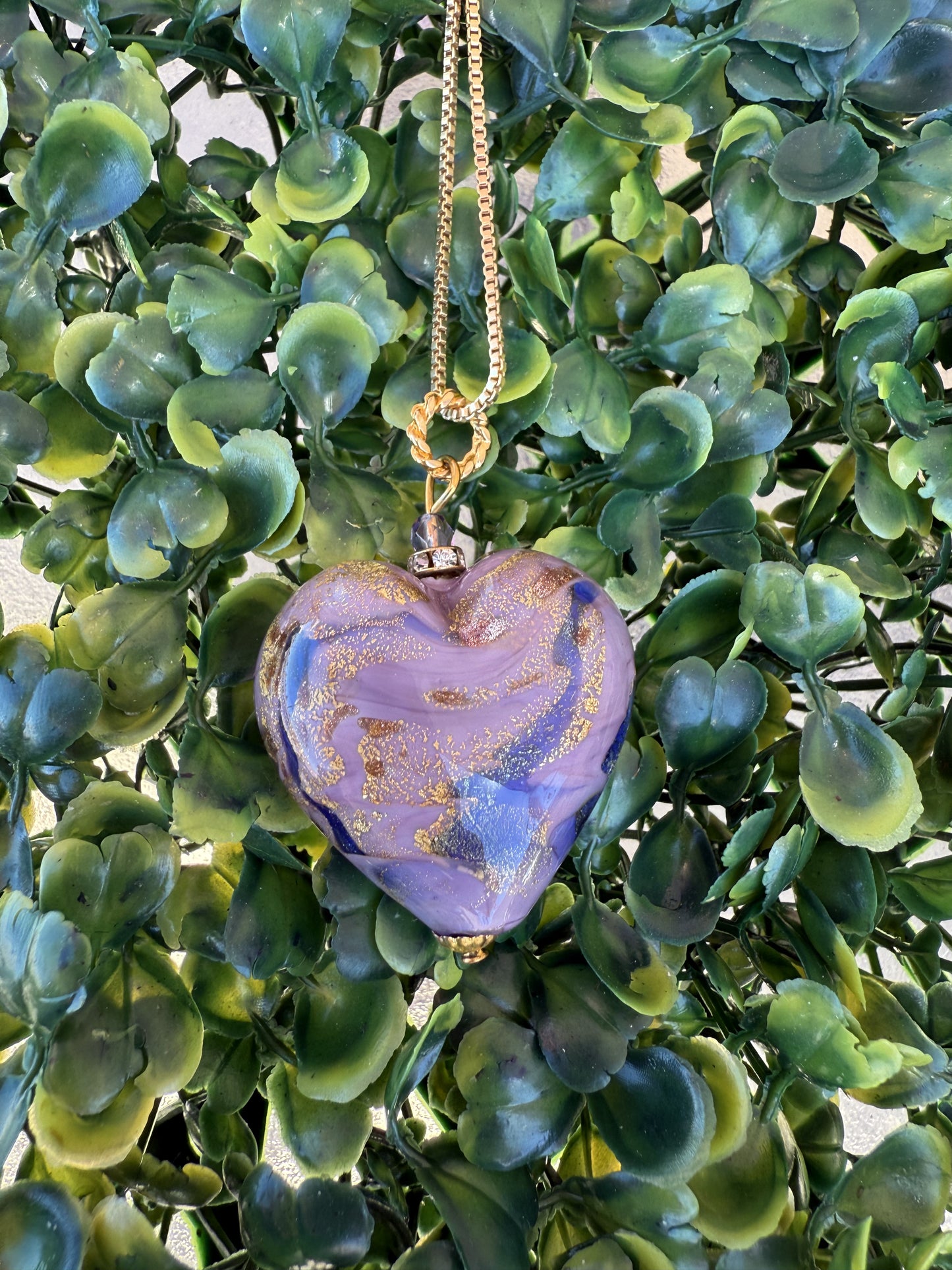 Murano Glass Heart Necklace