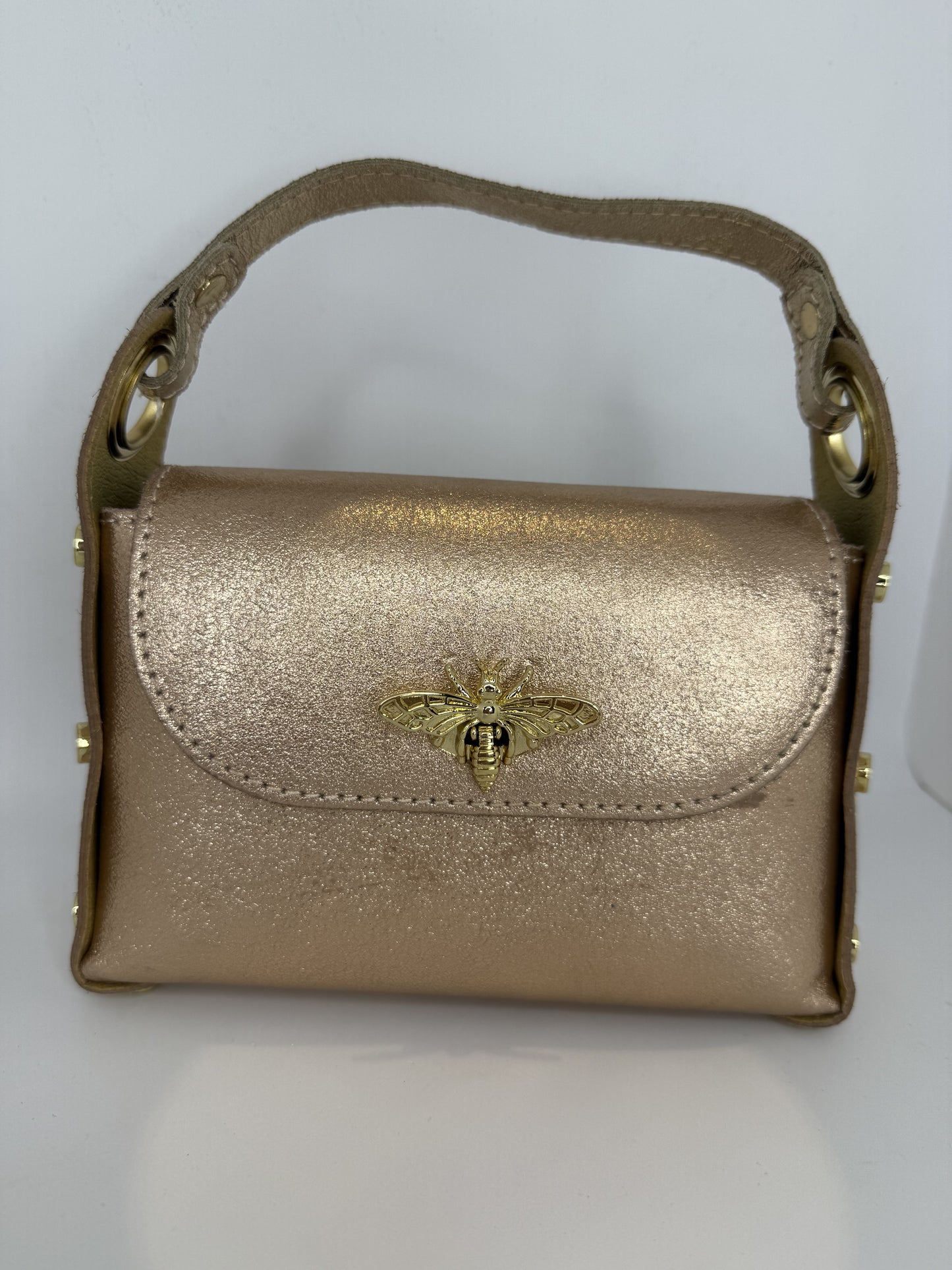 Italian Leather Bee Purse
