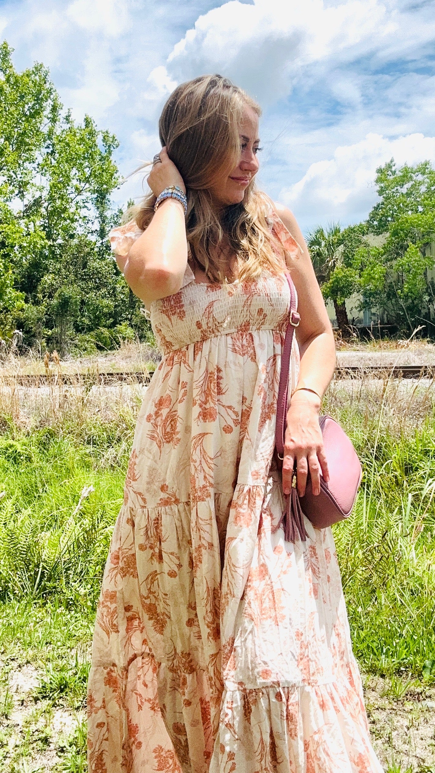 darla maxi dress Darla Floral Tiered Maxi Dress SMALL