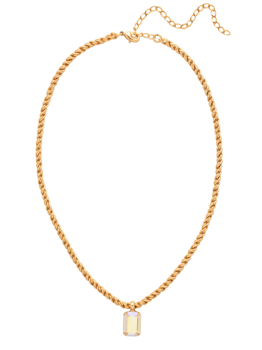 Sorrelli Icicle Emerald Rope Chain Pendant Necklace