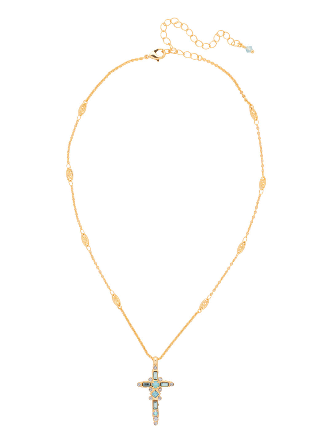 Sorrelli Ocean Dierdre Cross Pendant Necklace