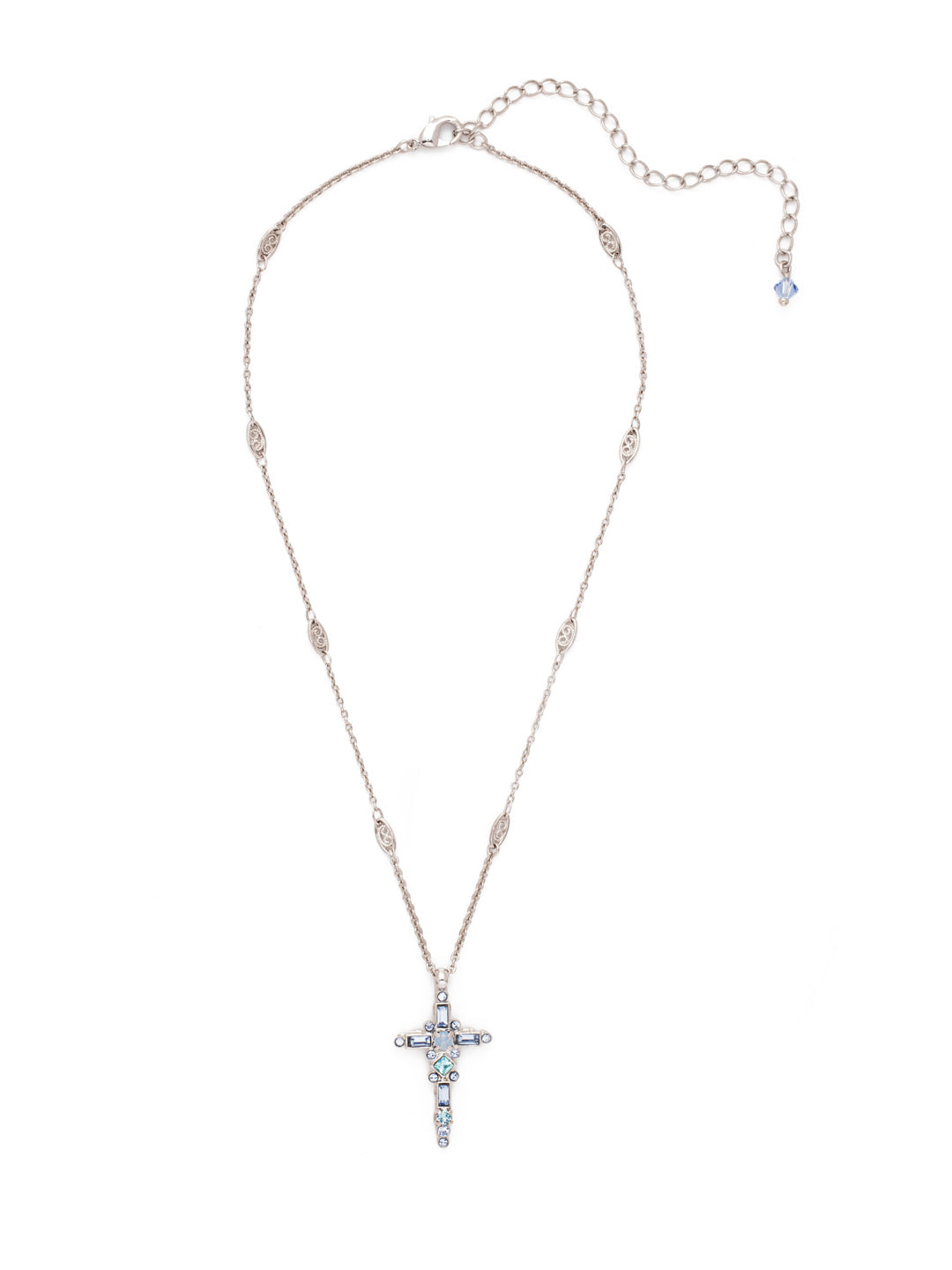 Sorrelli Windsor Blue Dierdre Cross Pendant Necklace