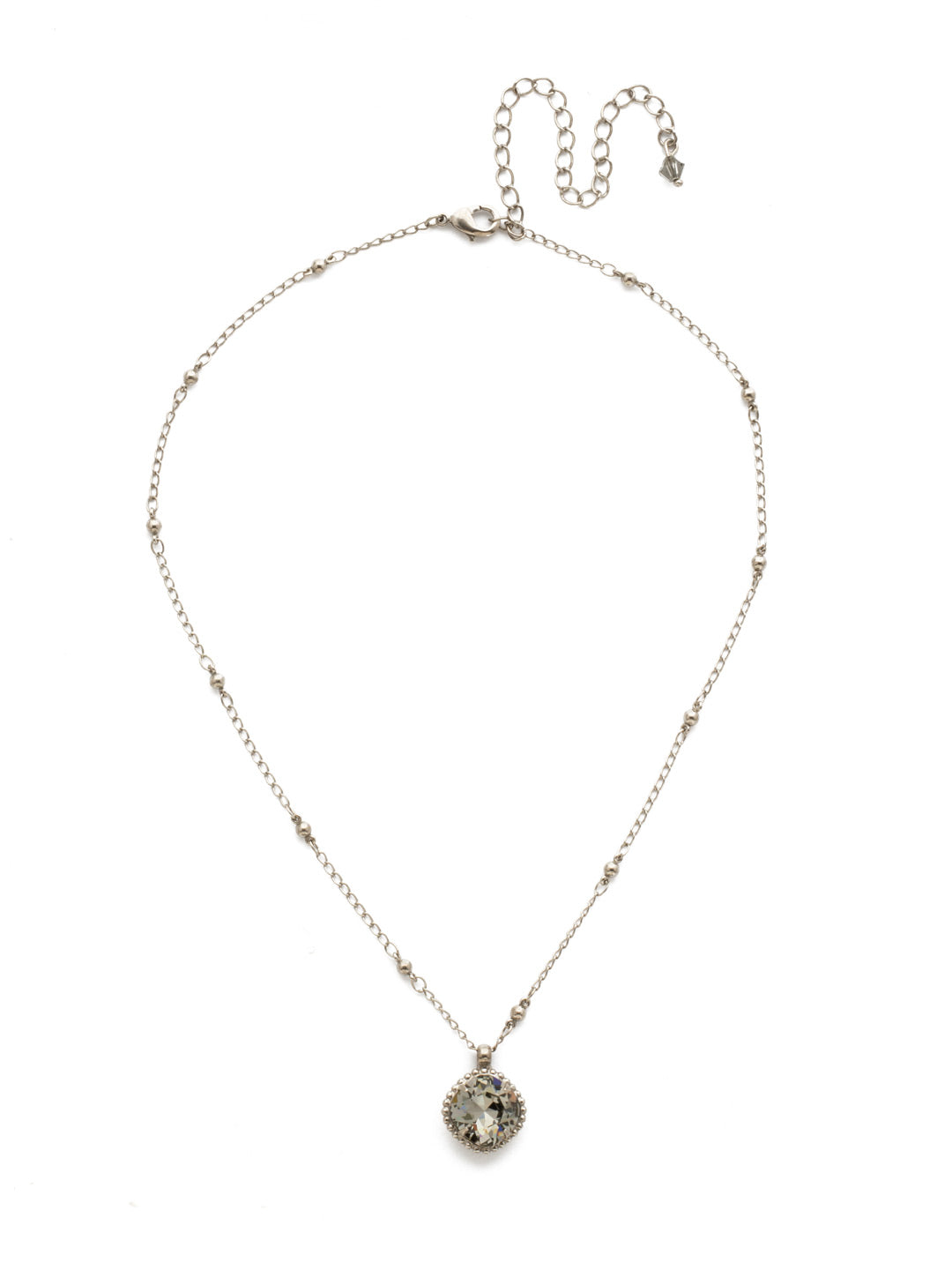 Sorrelli Black Diamond Cushion-Cut Pendant Necklace