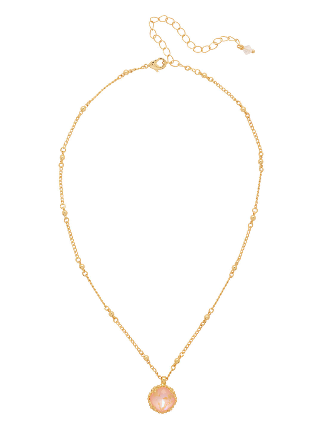 Sorrelli Peach Delite Cushion-Cut Pendant Necklace
