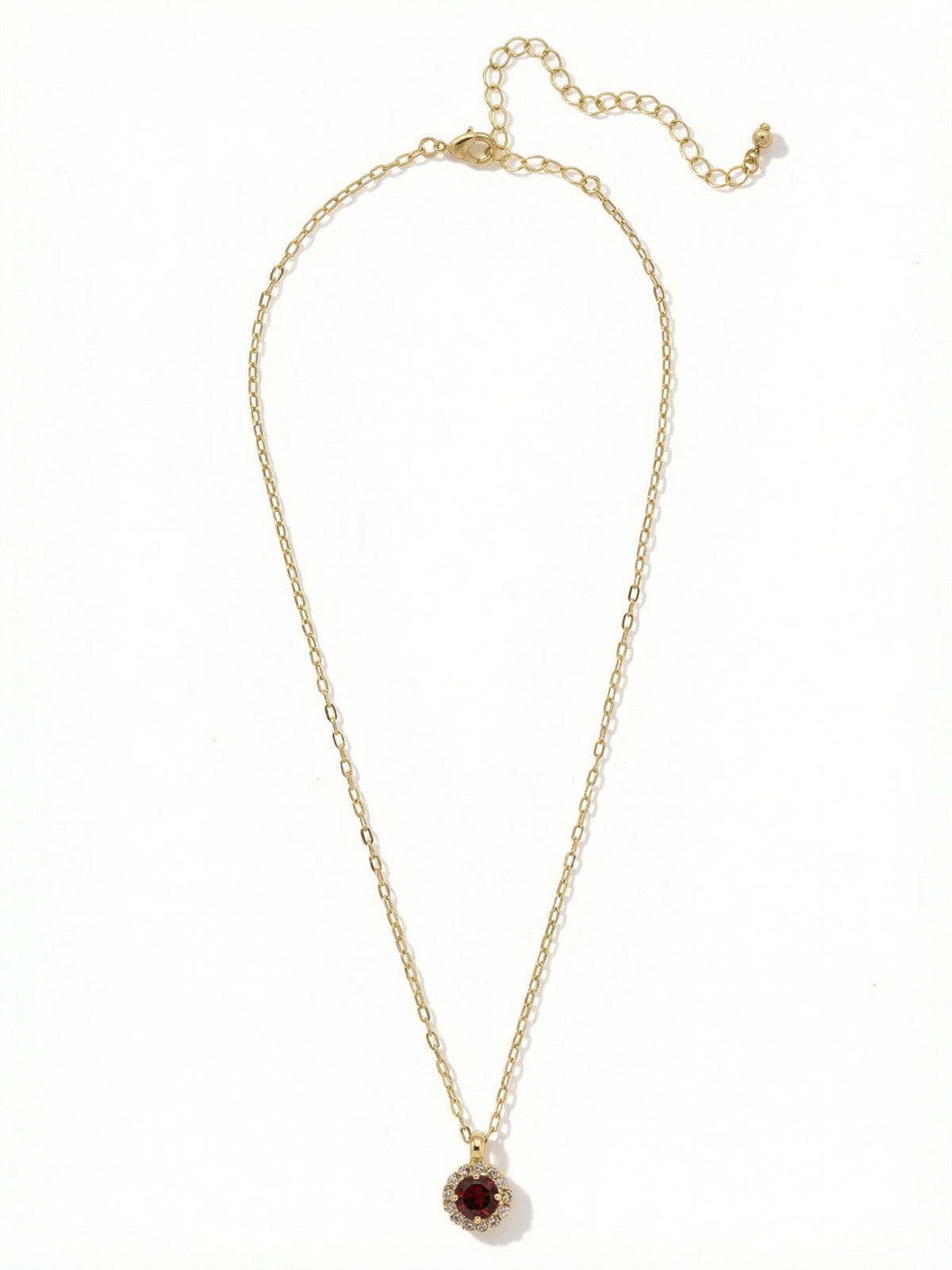 Sorrelli Burgundy Haute Halo Pendant Necklace