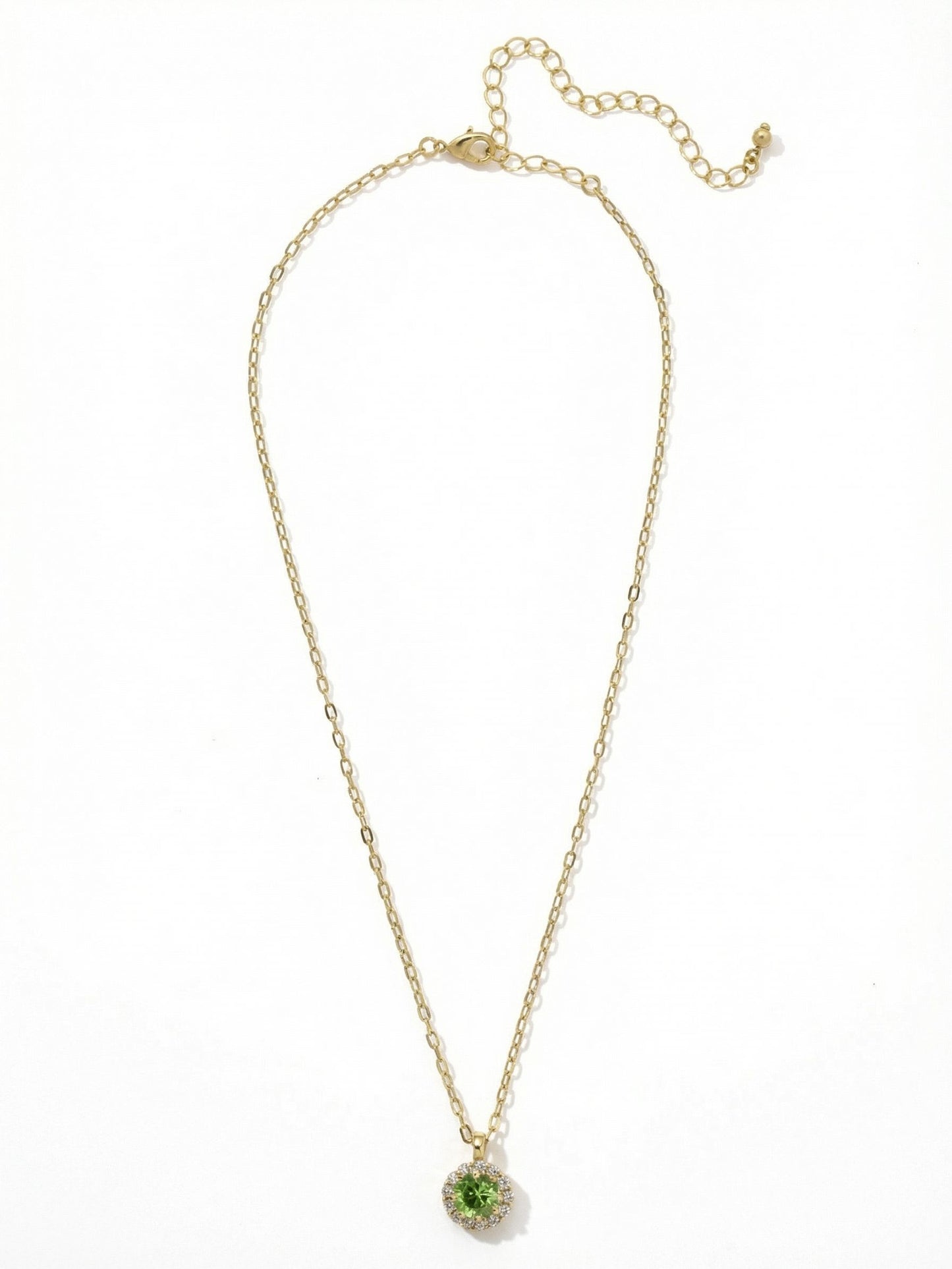 Sorrelli Peridot Haute Halo Pendant Necklace