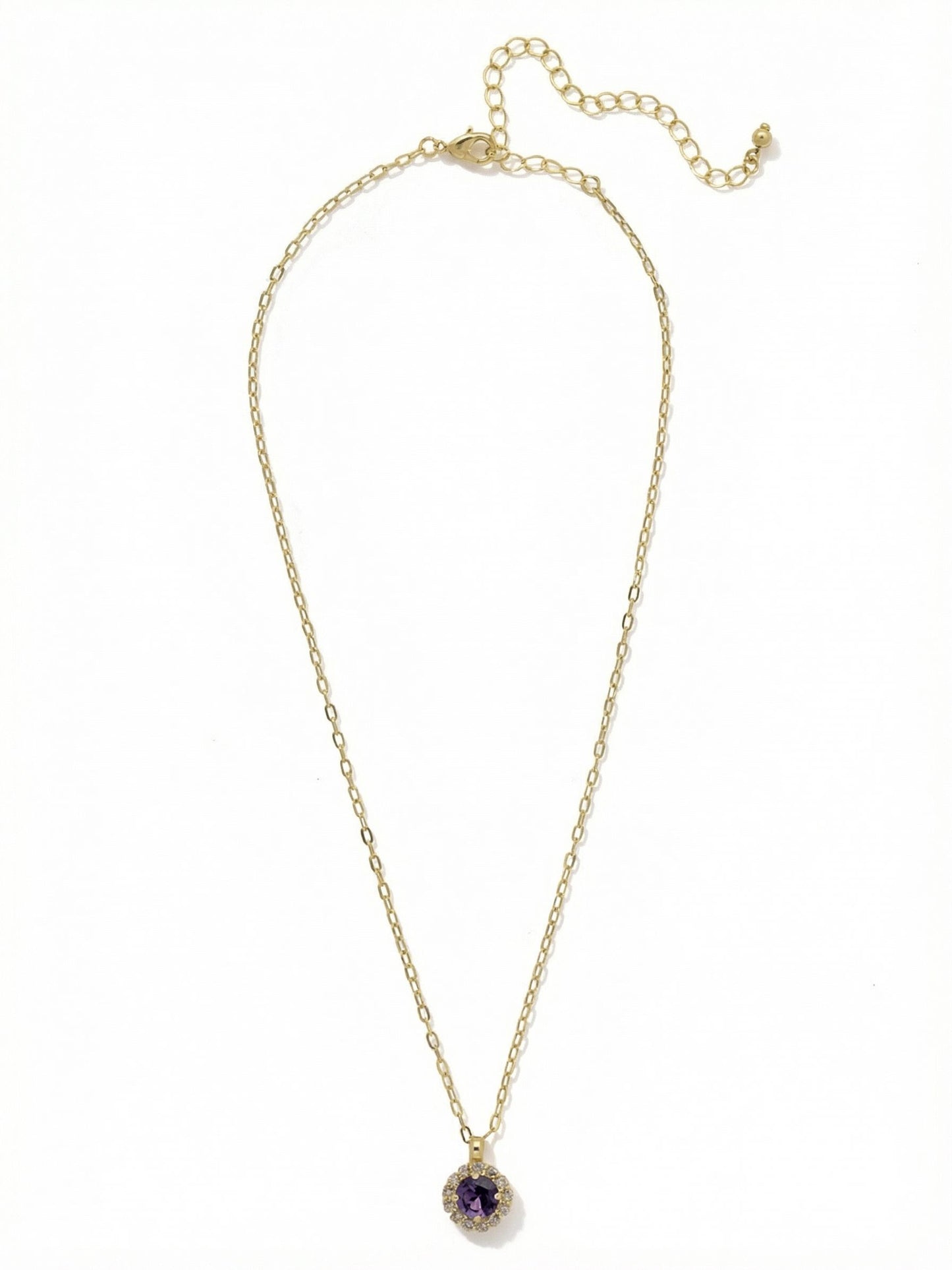 Sorrelli Purple Velvet Haute Halo Pendant Necklace