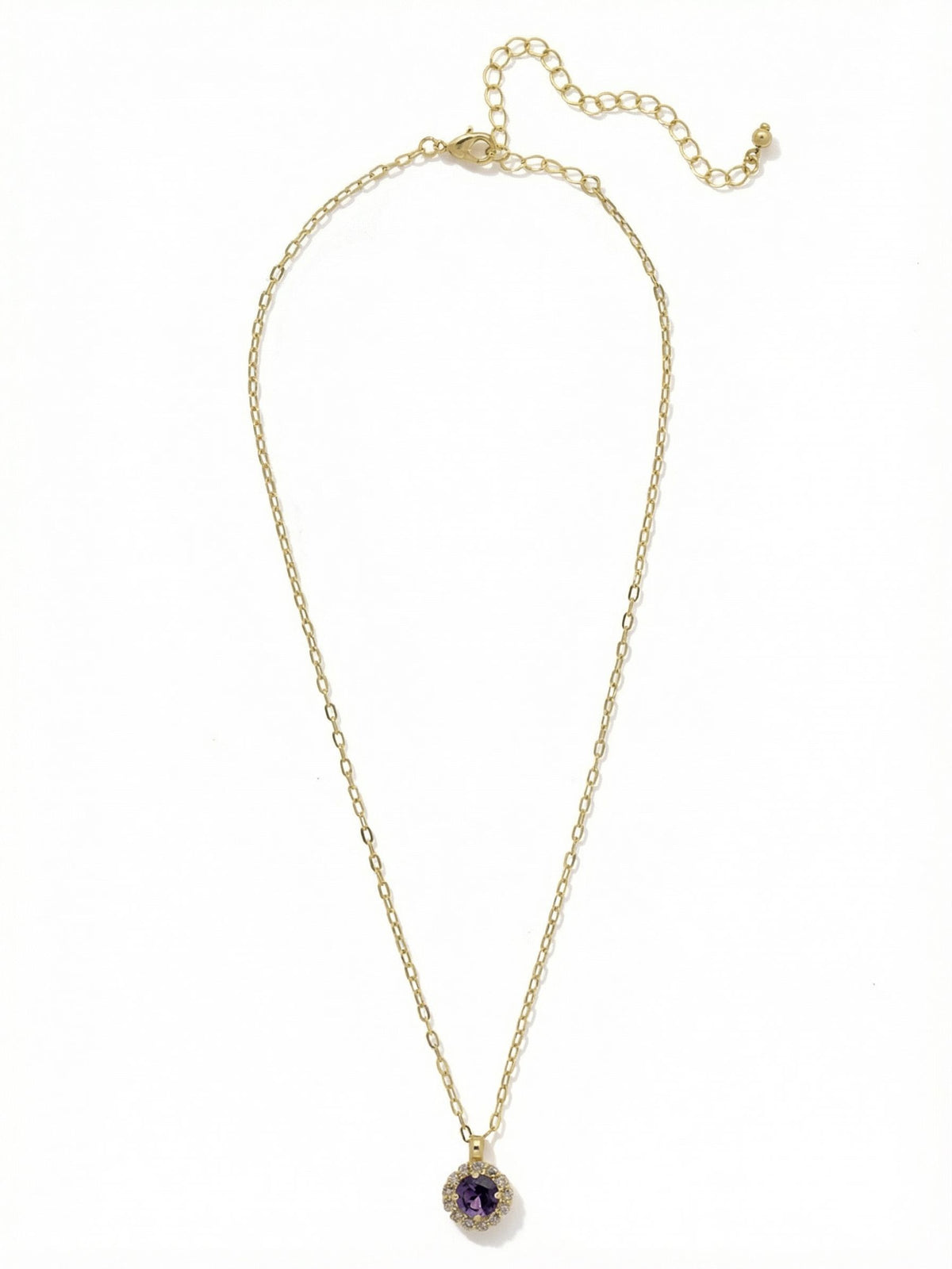 Sorrelli Purple Velvet Haute Halo Pendant Necklace