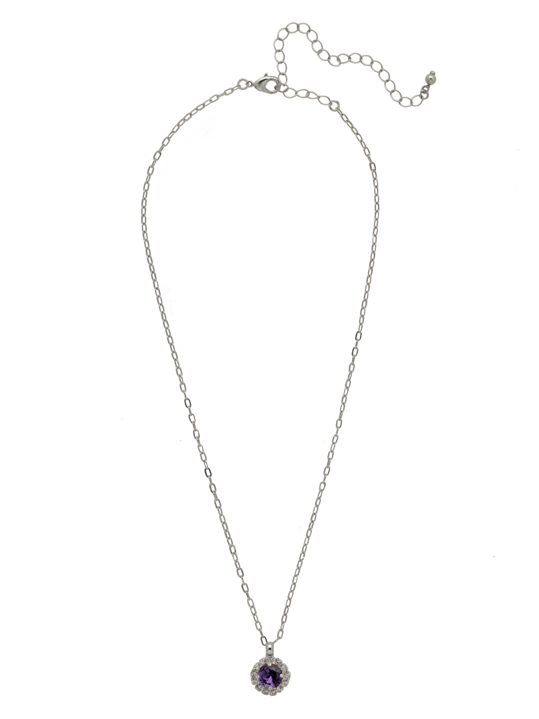 Sorrelli Purple Velvet Haute Halo Pendant Necklace