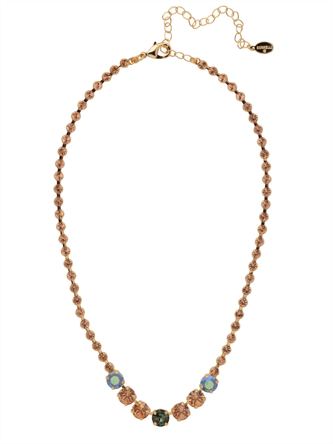 Sorrelli Caribbean Coral Coco Tennis Necklace